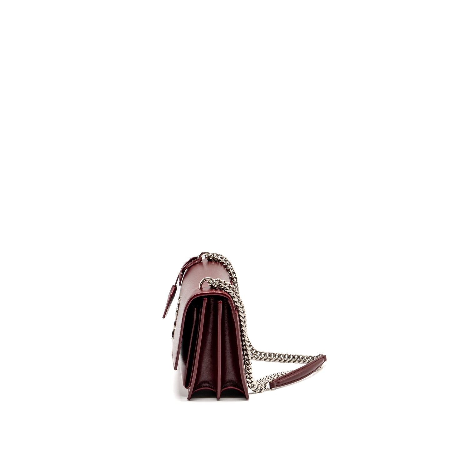 Saint Laurent/ Sunset Purse Calfskin Burgundy