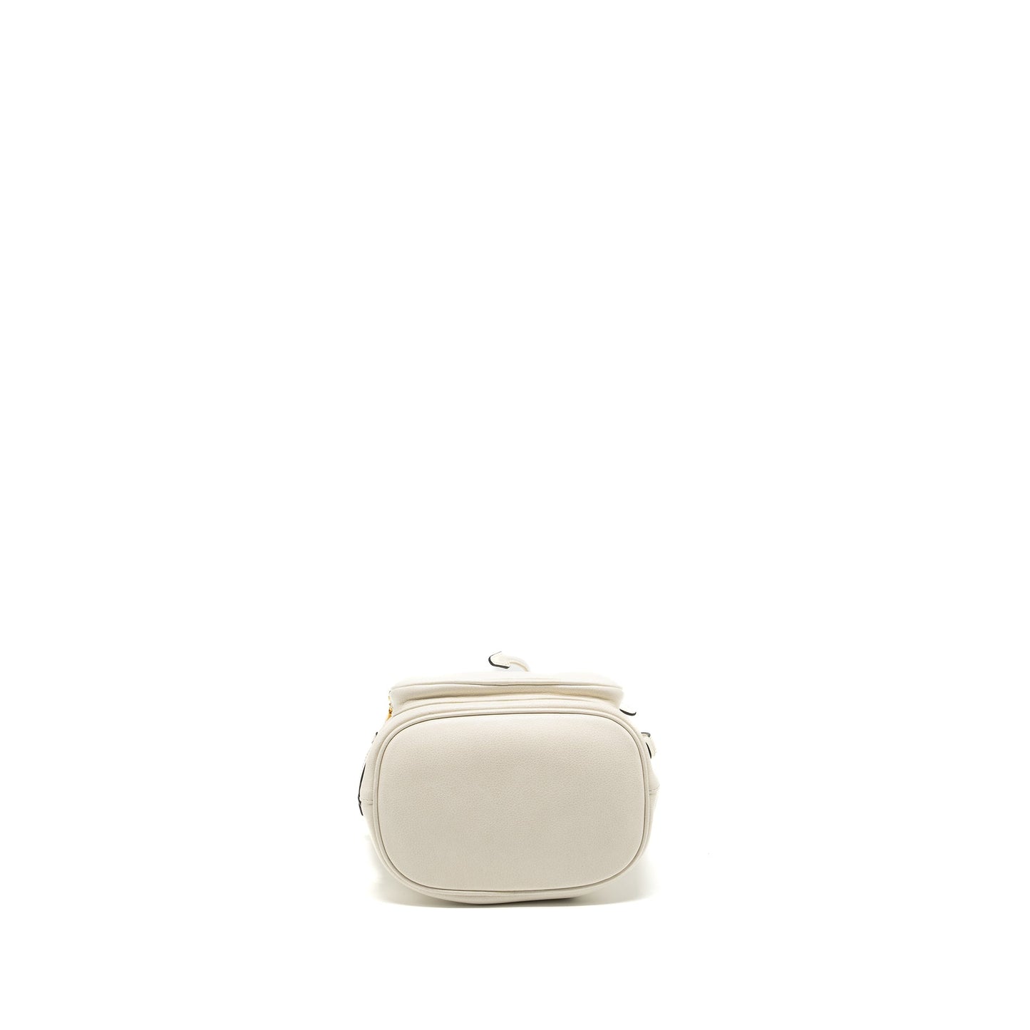 Prada Drawstring Bucket Purse Calfskin White