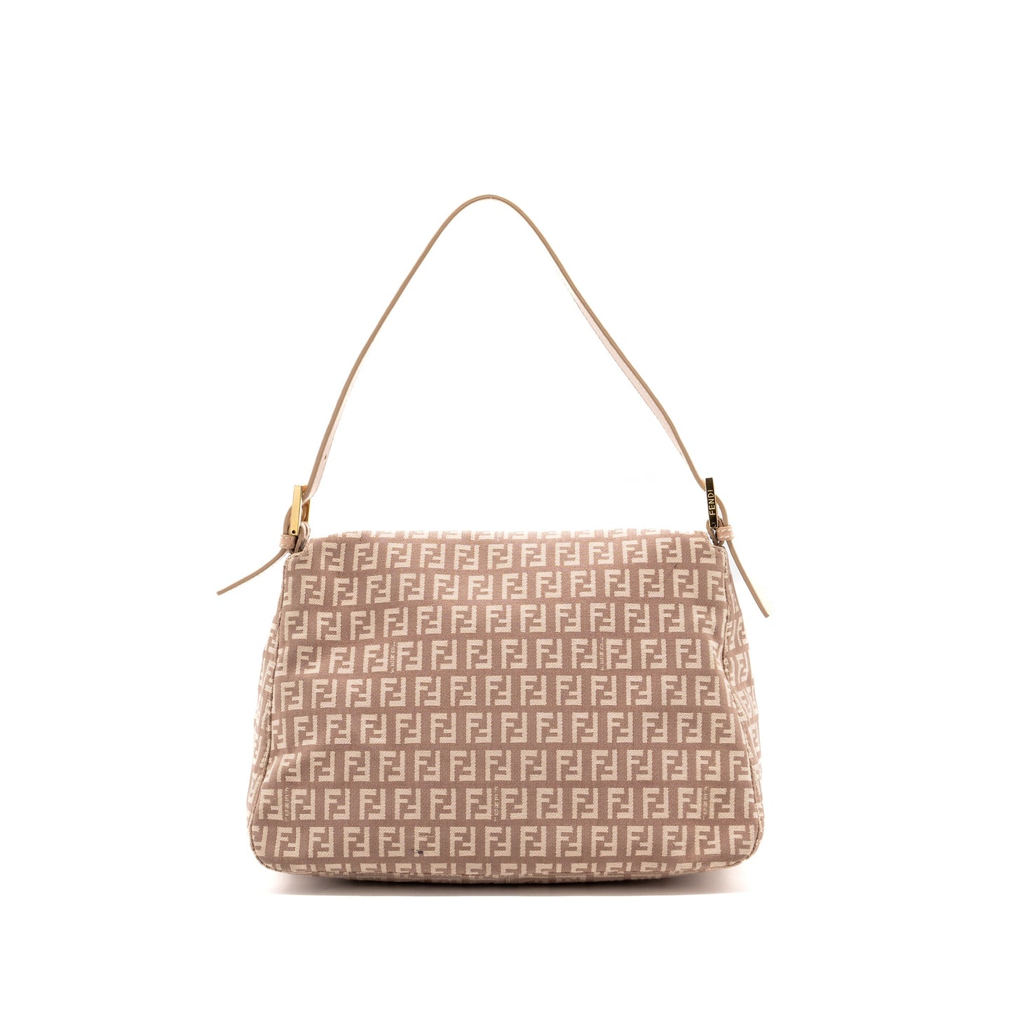 Fendi Zucchino Mama Flap Purse Jacquard Canvas Light Pink