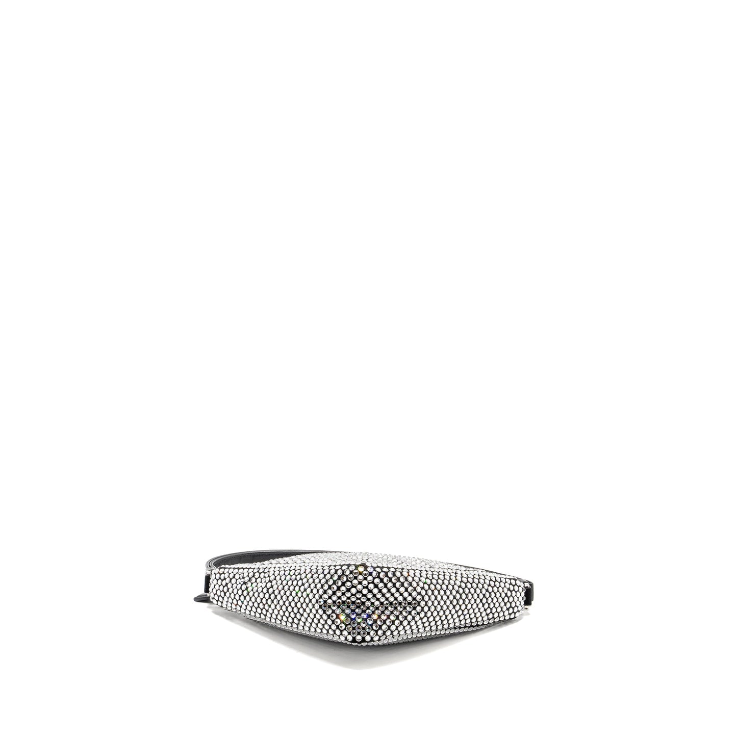 Prada Triangle pouch crystal embellished black