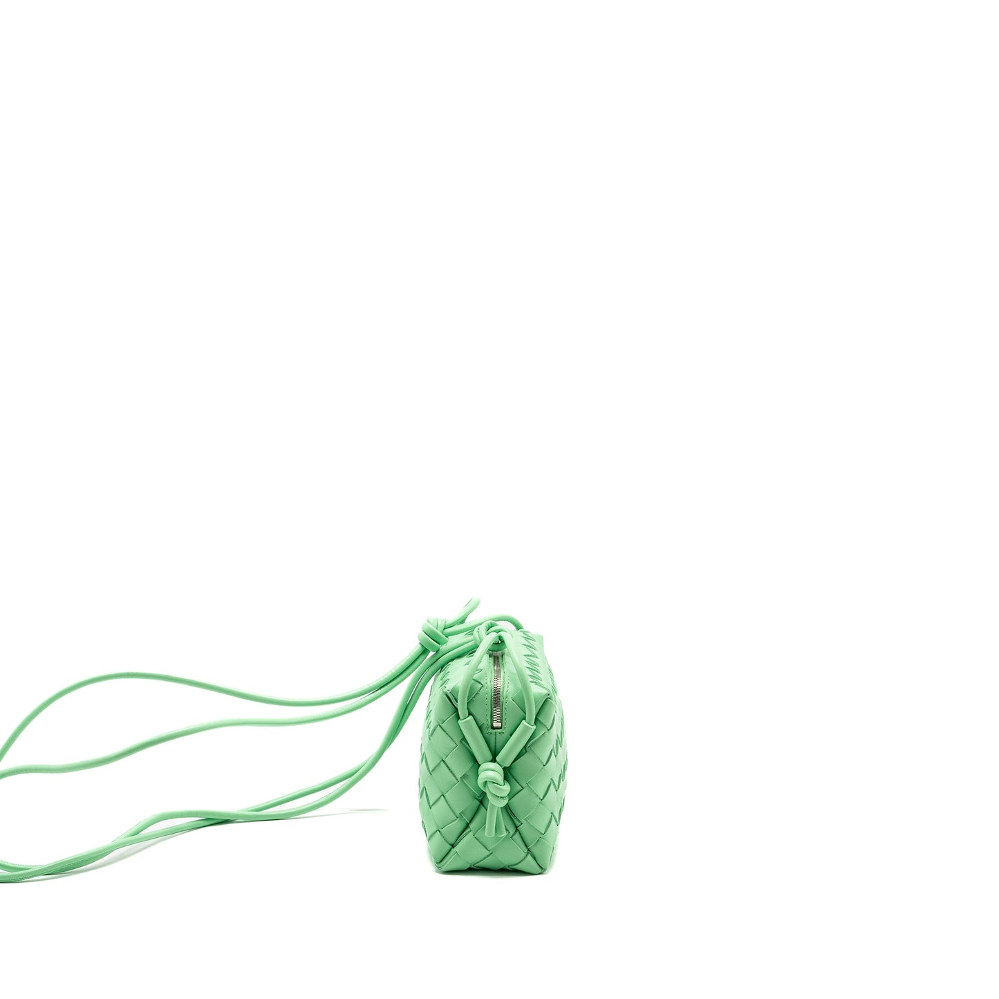 Bottega Veneta mini loop camera Purse lambskin Light green