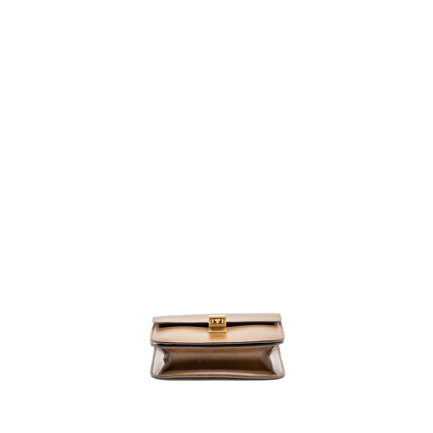 Celine Teen Classic Box Purse Calfskin Camel