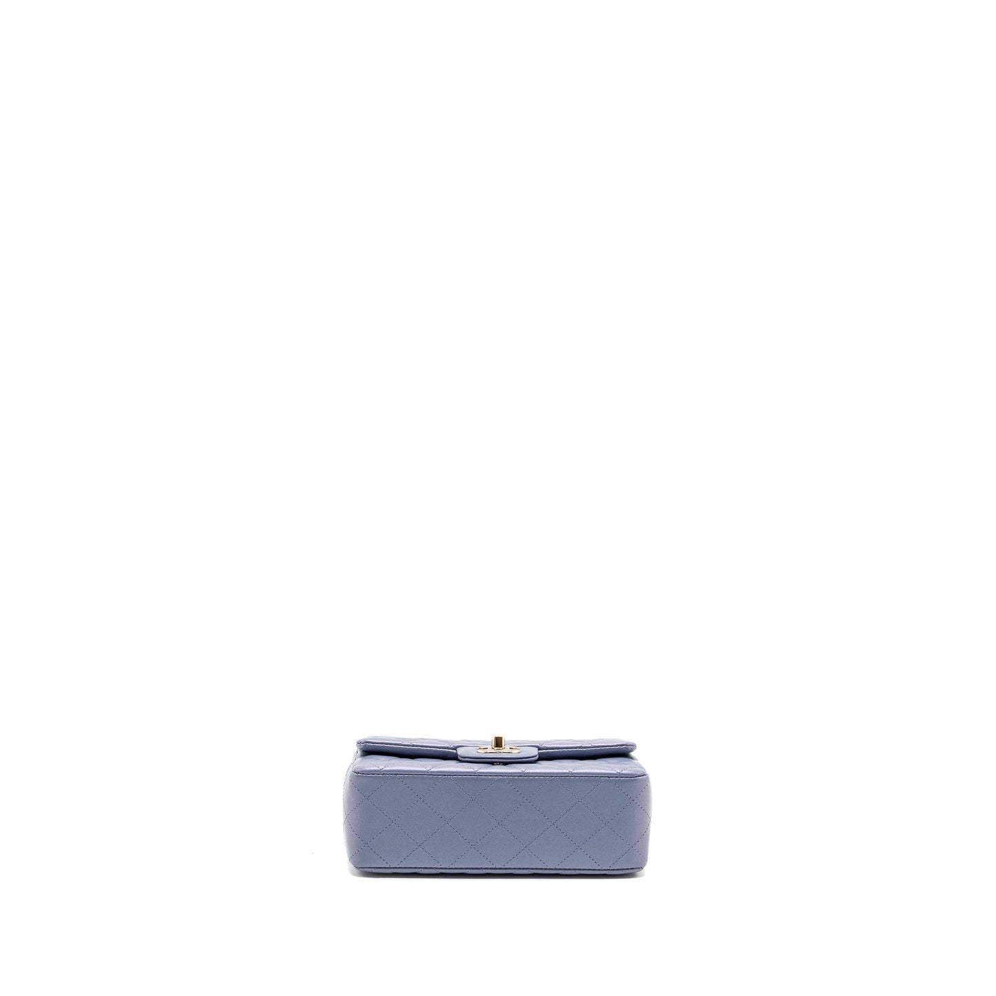 Chanel classic mini rectangular flap bag lambskin iridescent light purple LGHW (microchip)