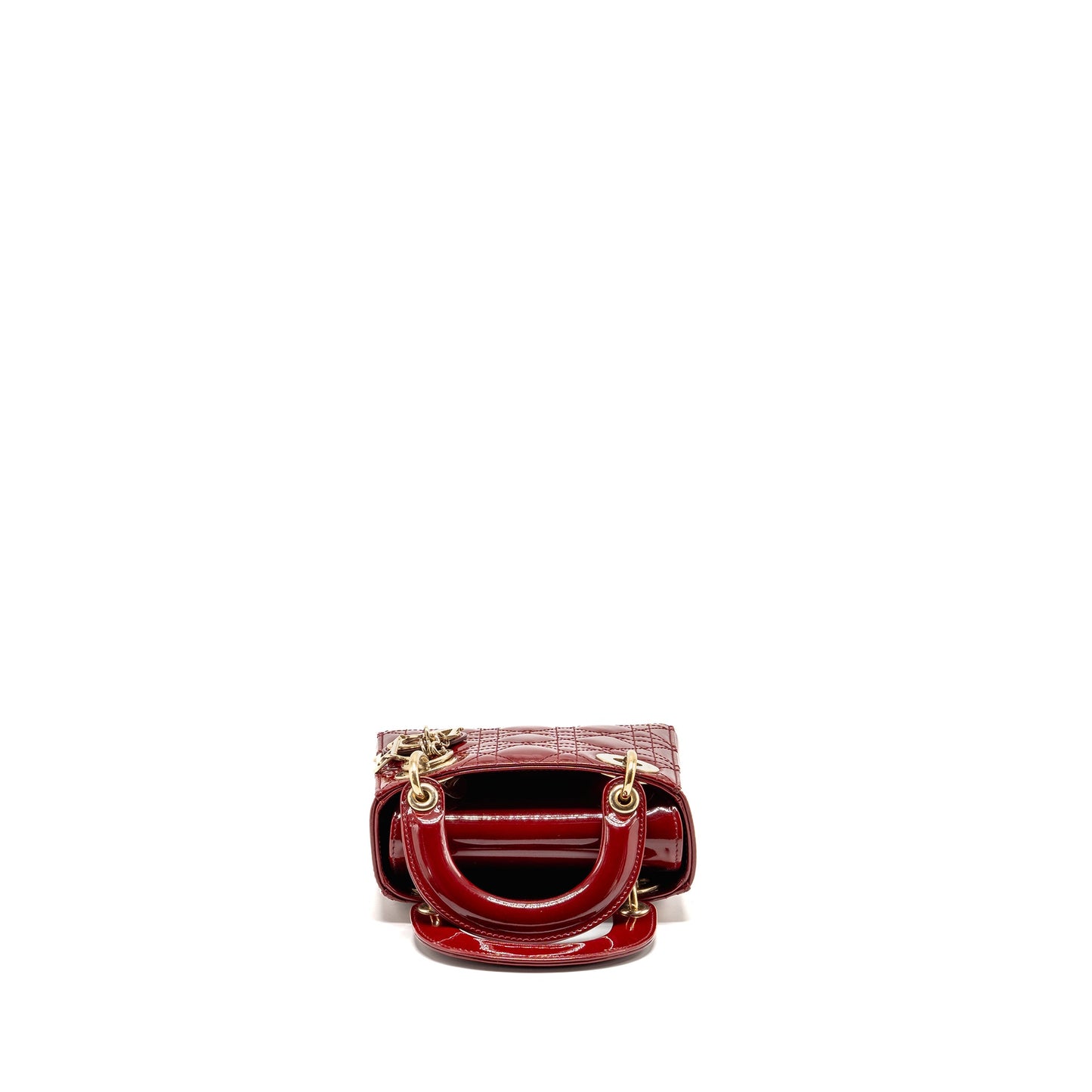 Dior Mini Lady dior patent red
