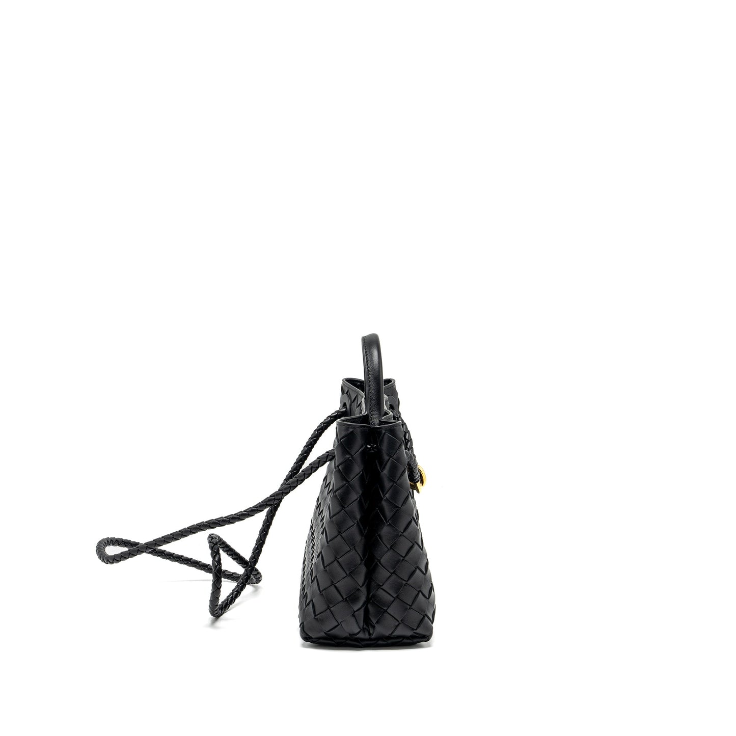 Bottega Veneta Small Andiamo Purse Lambskin Black