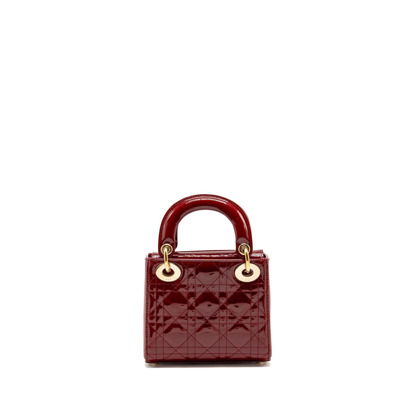 Dior Mini Lady dior patent red