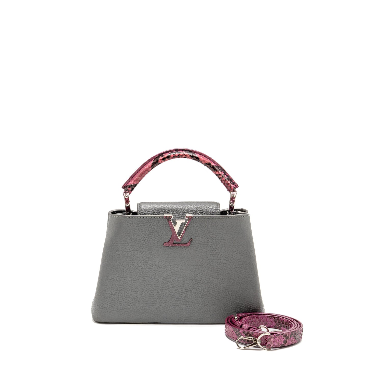 Louis Vuitton Capucine Python/Taurillon Leather Grey