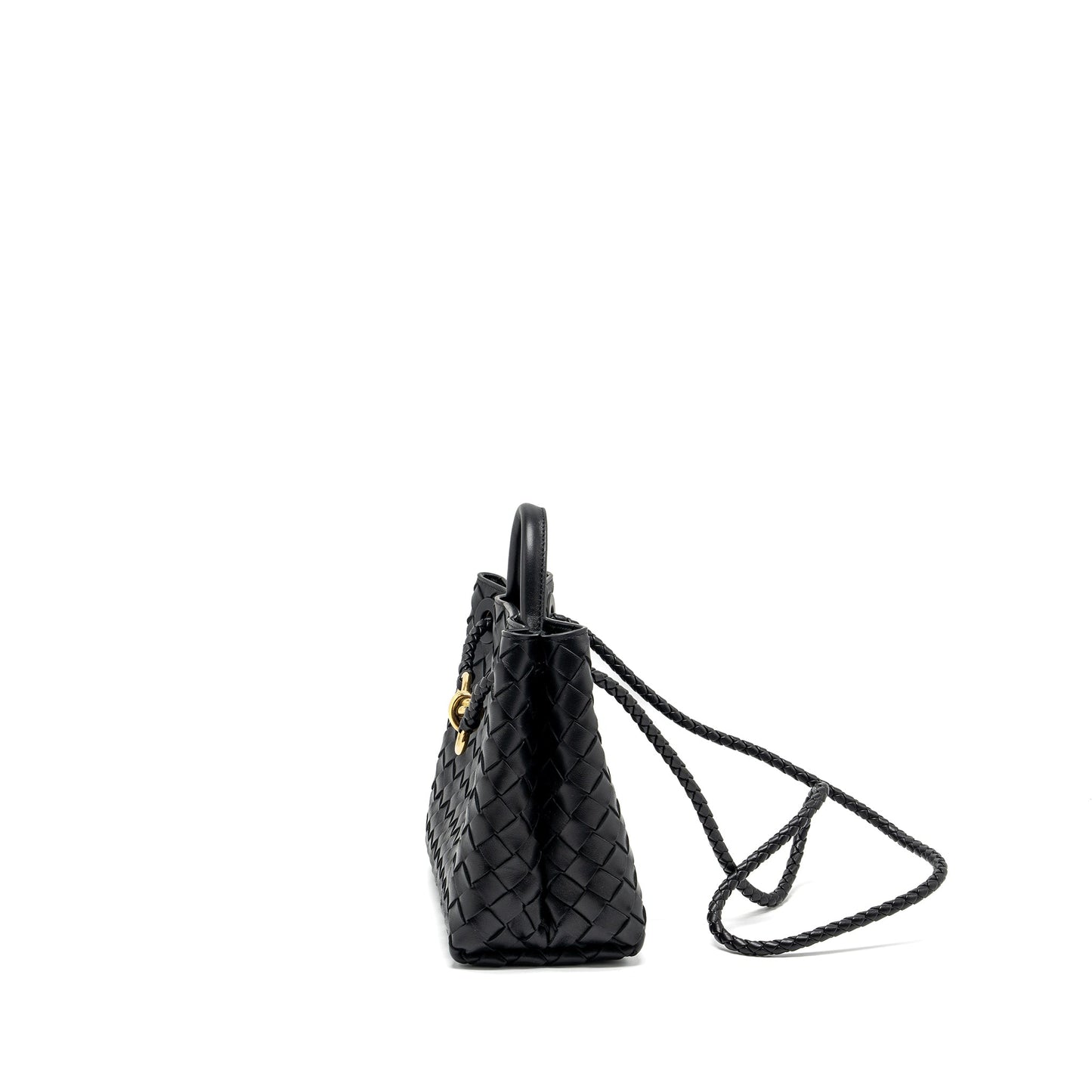 Bottega Veneta Small Andiamo Purse Lambskin Black