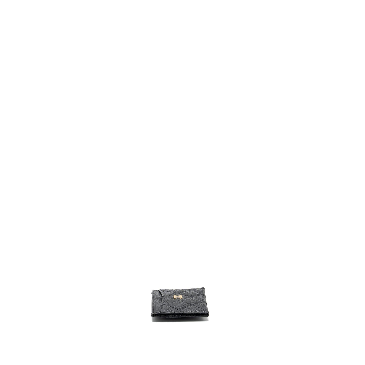 Chanel classic card holder caviar black GHW (microchip )