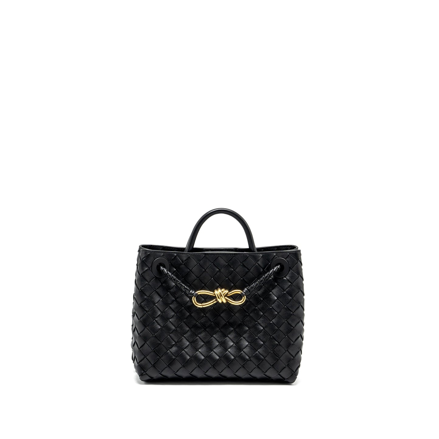 Bottega Veneta Small Andiamo Purse Lambskin Black