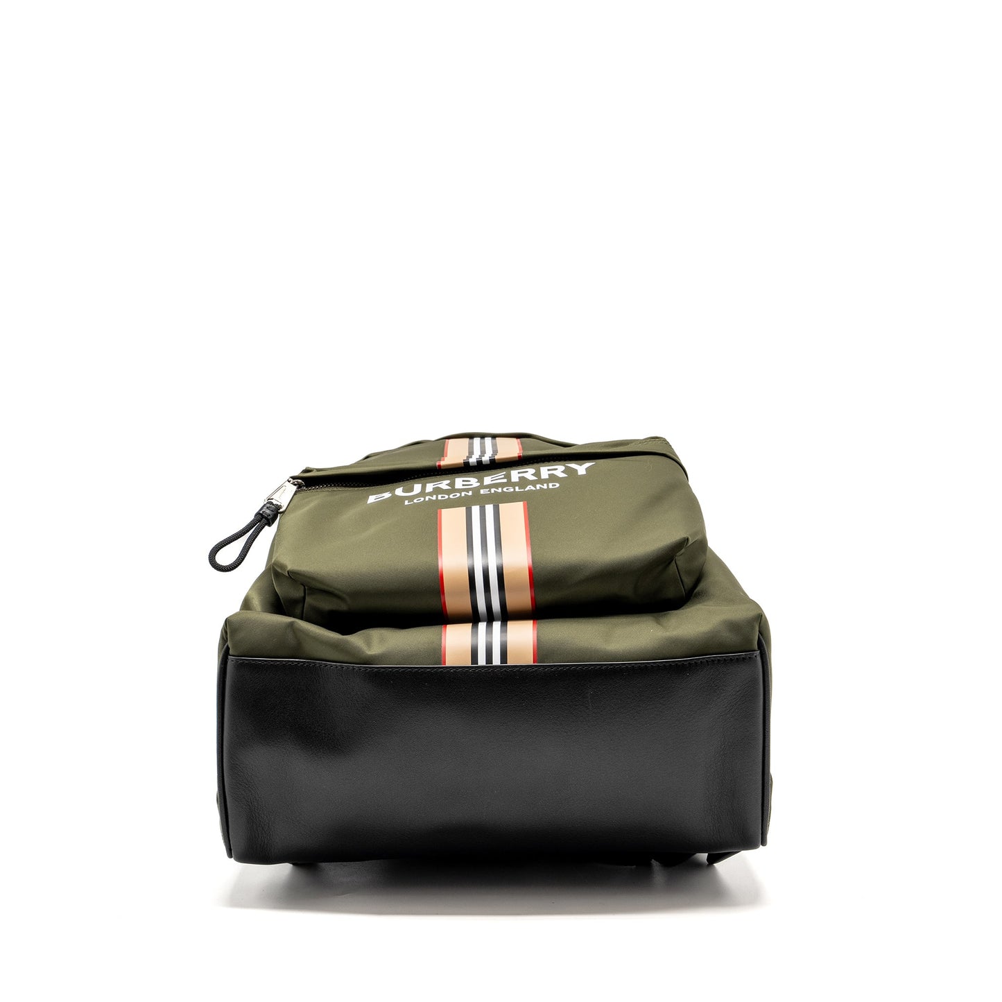 Burberry Logo / Icon Stripe Backpack Nylon Dark Green/Multicolour