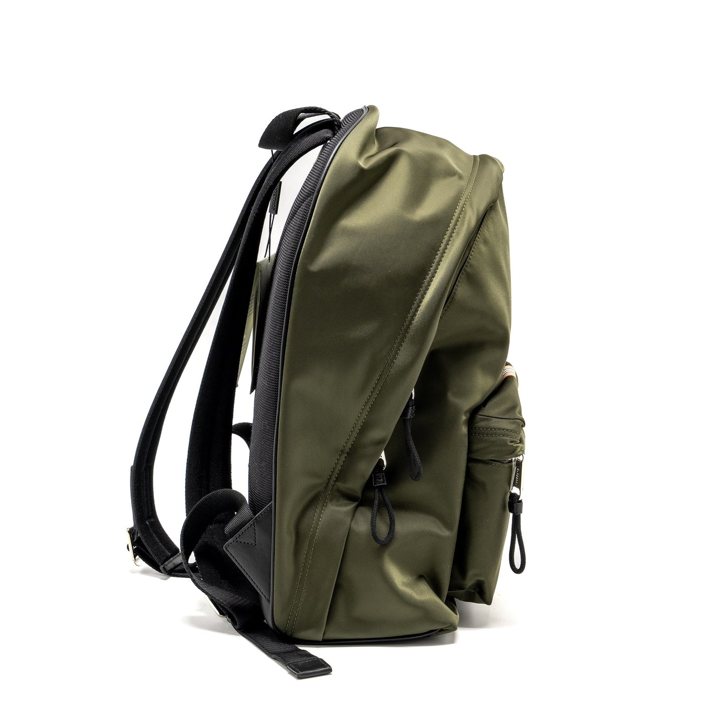 Burberry Logo / Icon Stripe Backpack Nylon Dark Green/Multicolour