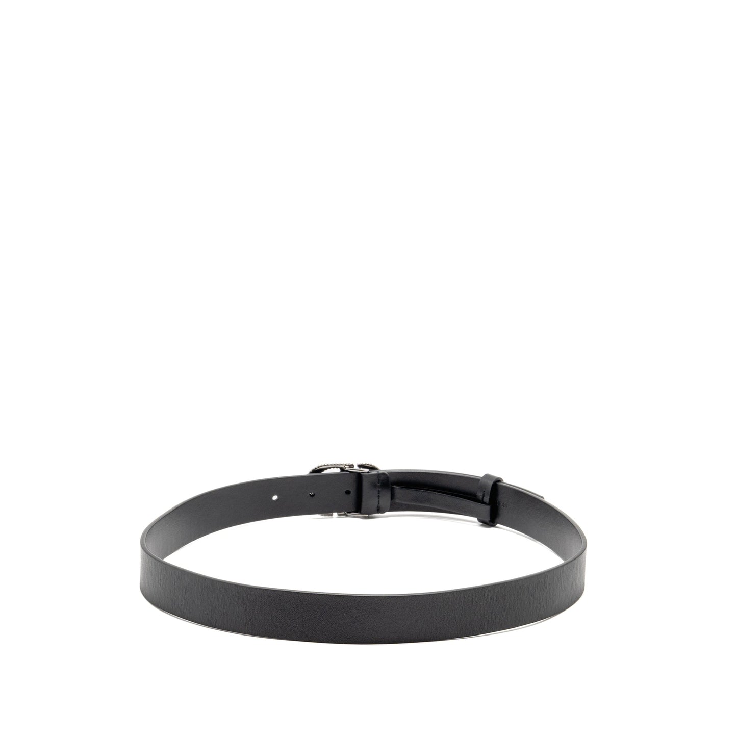 Dior Size 85 Crystal 25mm Belt Calfskin Black with Black Hardware