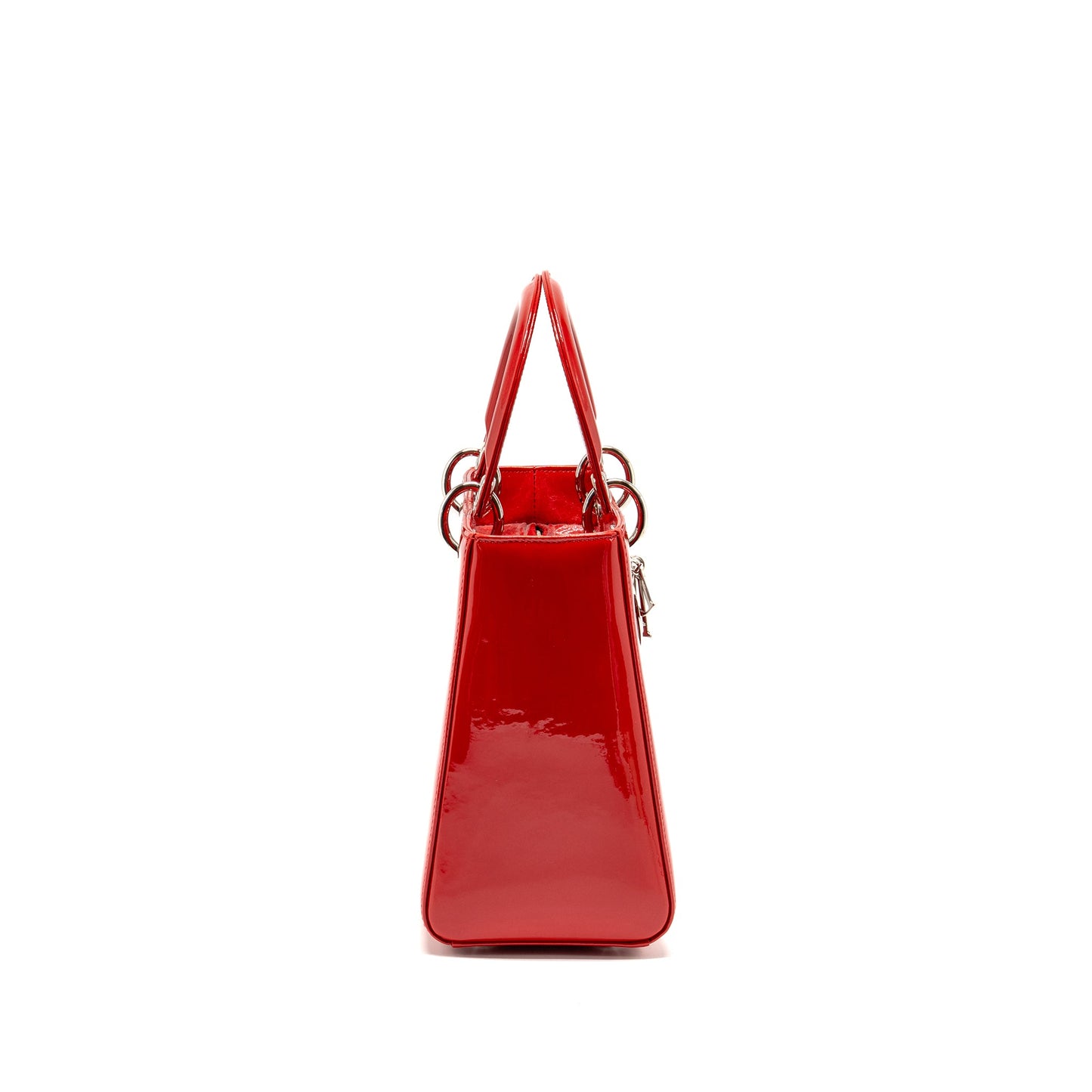 Dior Medium Lady dior patent red