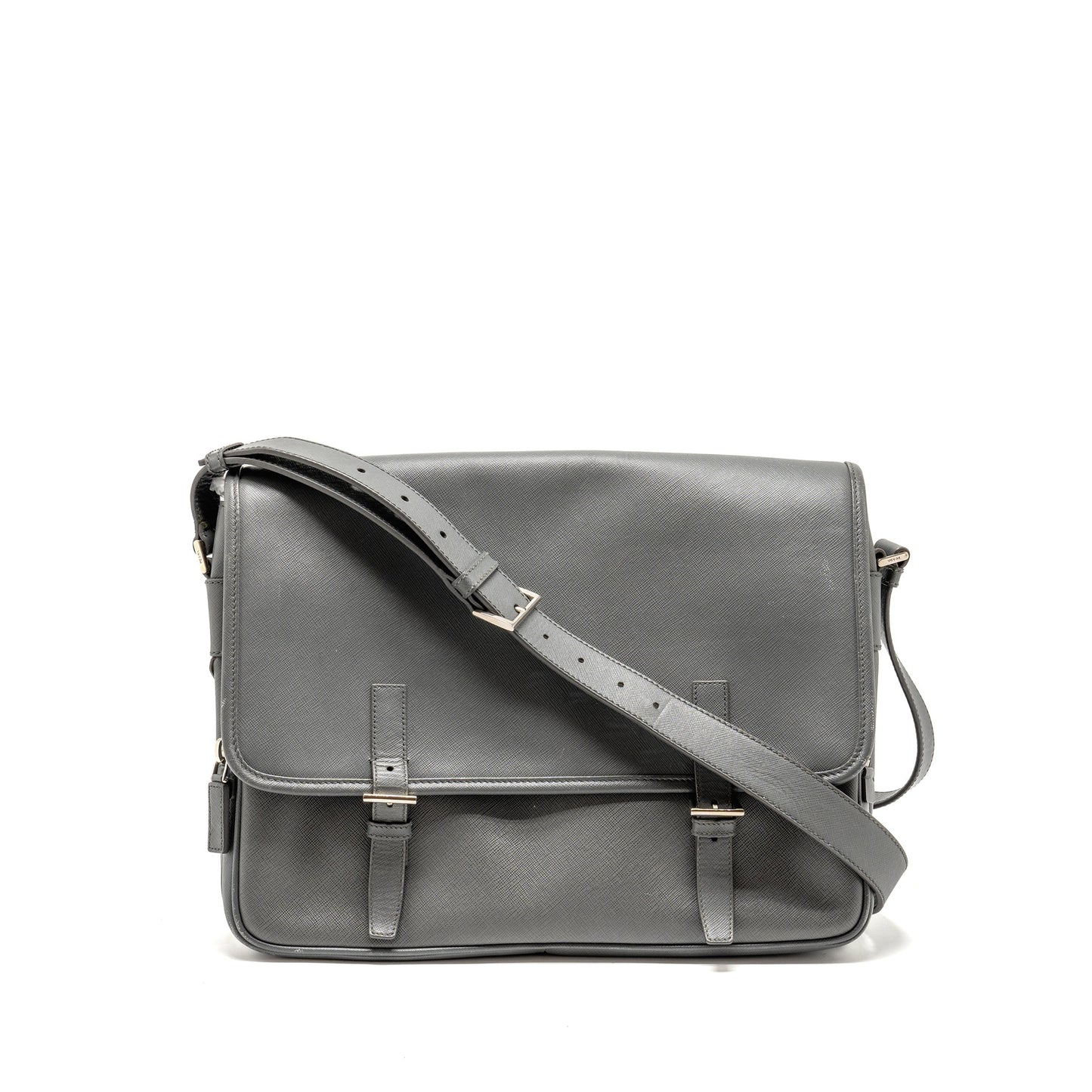 Prada flap messanger Purse caviar grey