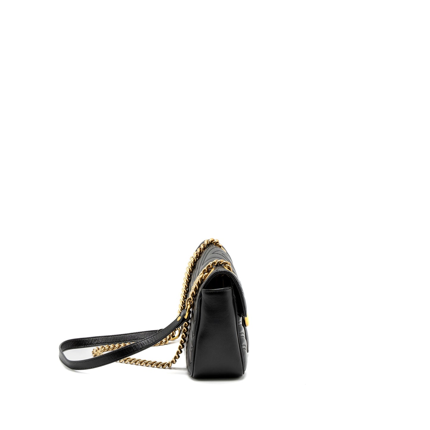 Gucci Small Marmont Purse Calfskin Black