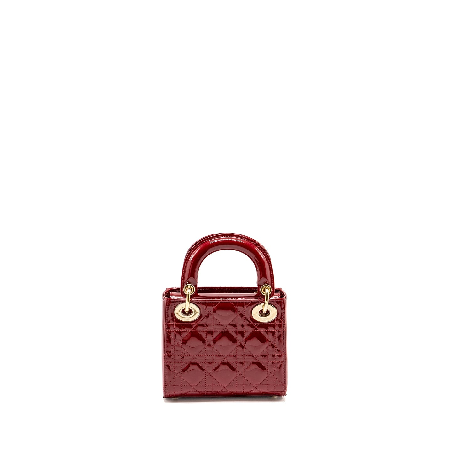 Mini Lady Dior Patent Red