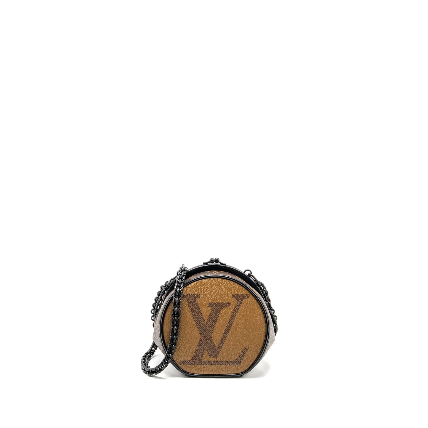 Louis Vuitton Boursicot Chain Purse Reverse Monogram Canvas/Leather Black Hardware