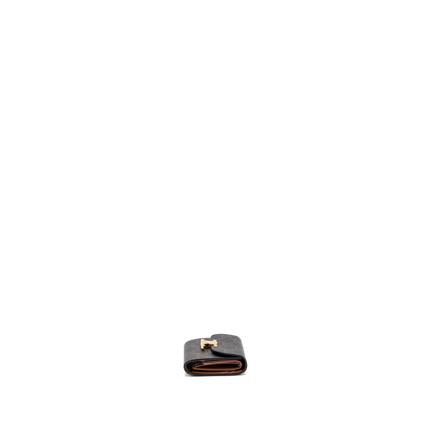 Celine Small Triomphe Flap Wallet Canvas Tan