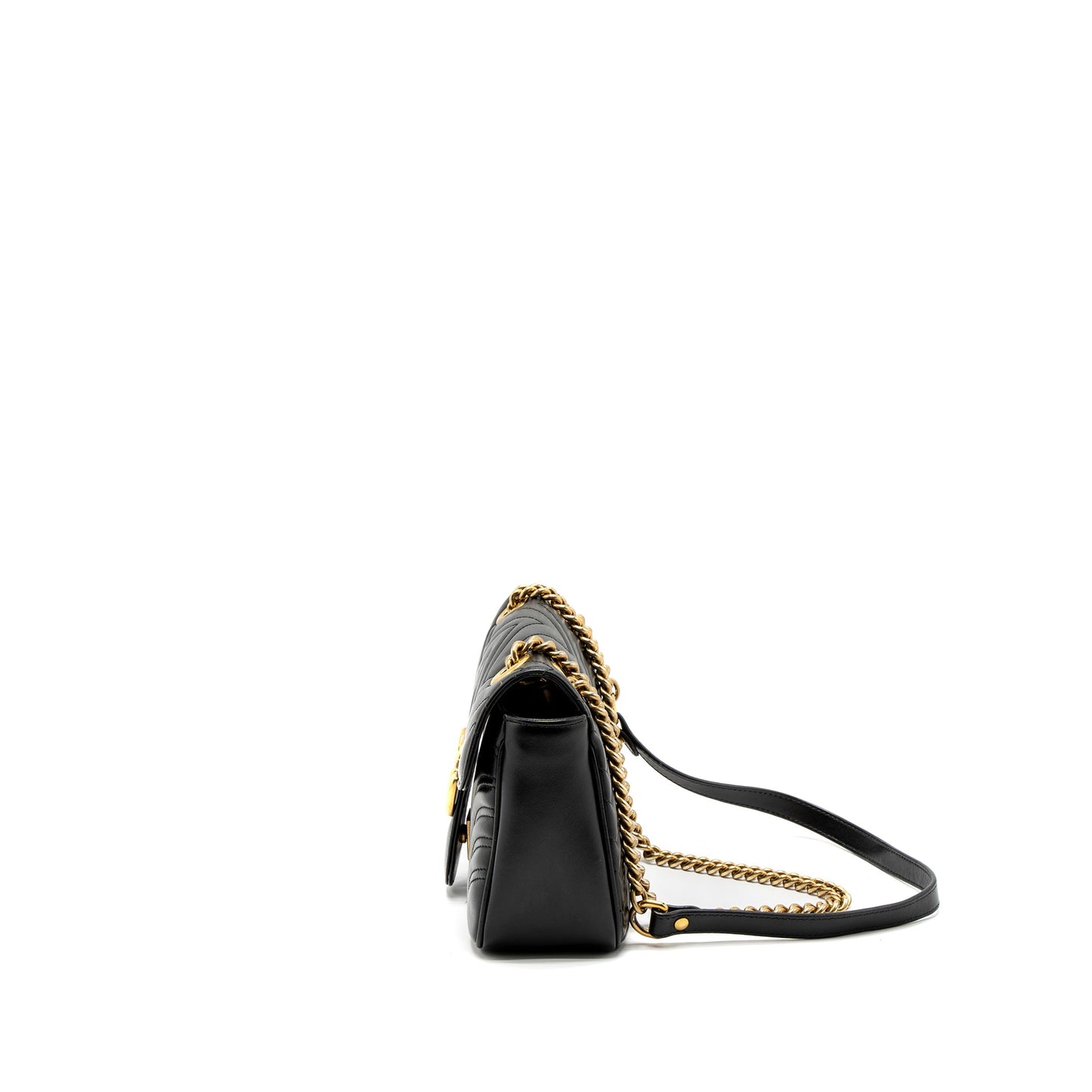 Gucci Small Marmont Purse Calfskin Black