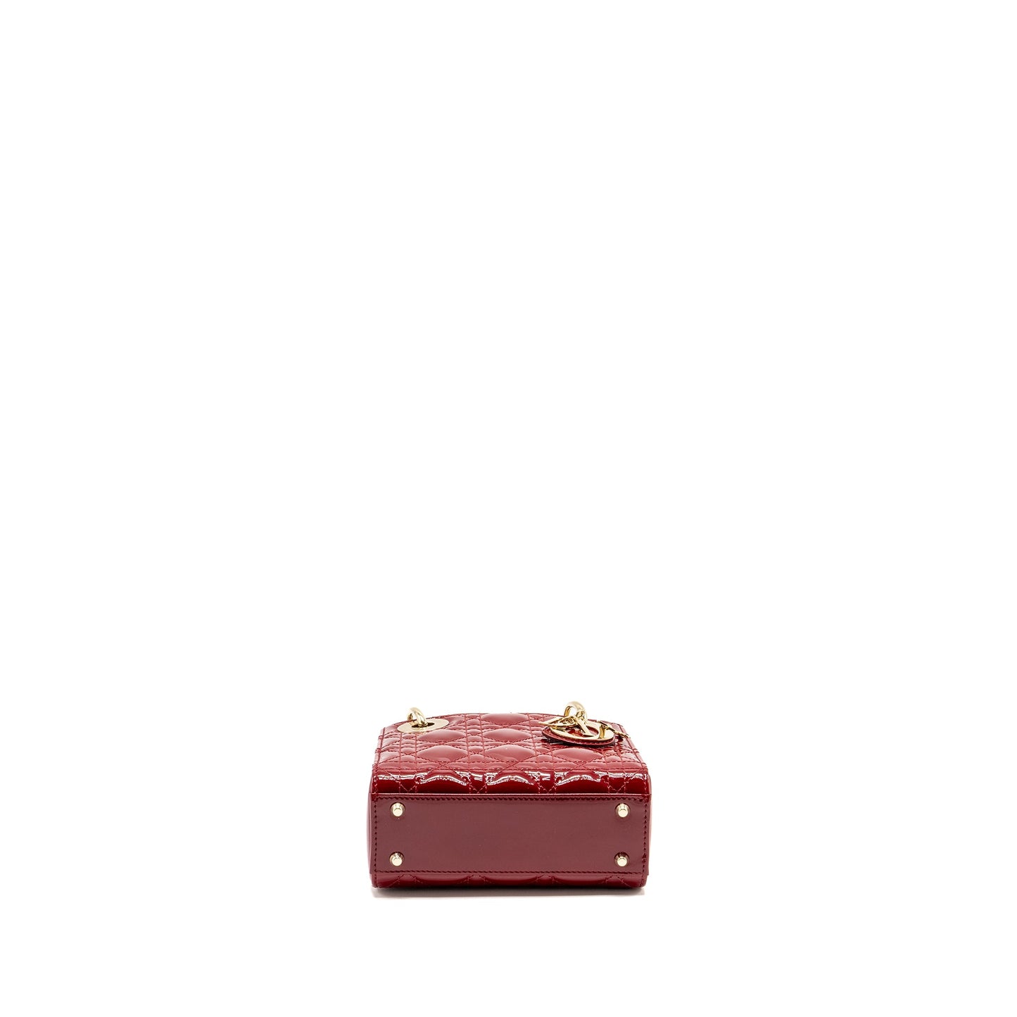 Mini Lady Dior Patent Red
