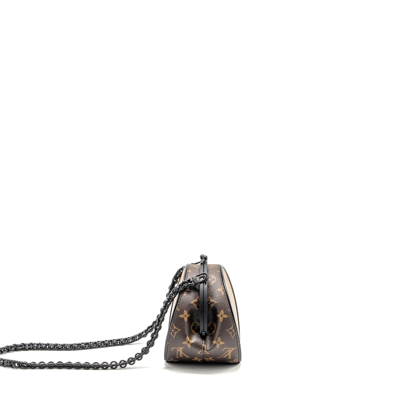Louis Vuitton Boursicot Chain Purse Reverse Monogram Canvas/Leather Black Hardware
