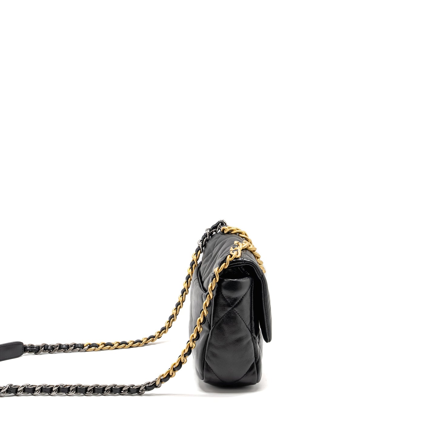 Chanel Small 19Bag Lambskin Black Multicolour Hardware