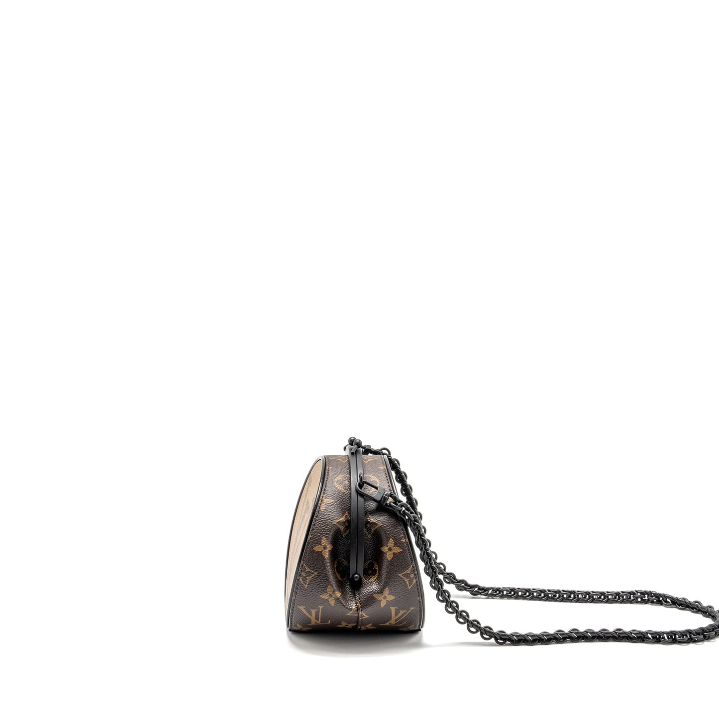 Louis Vuitton Boursicot Chain Purse Reverse Monogram Canvas/Leather Black Hardware