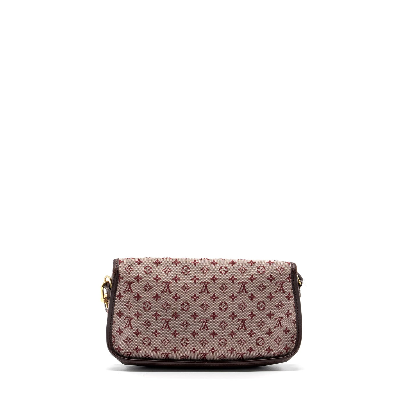 Louis Vuitton vintage flap Mini Purse fabric / leather dark pink