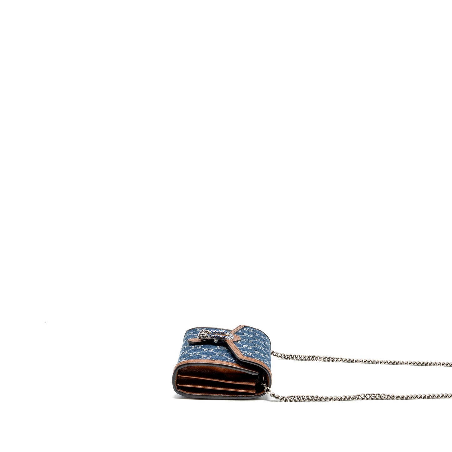 Gucci Dionysus Chain Wallet Purse Supreme Denim/Leather Multicolour Hardware