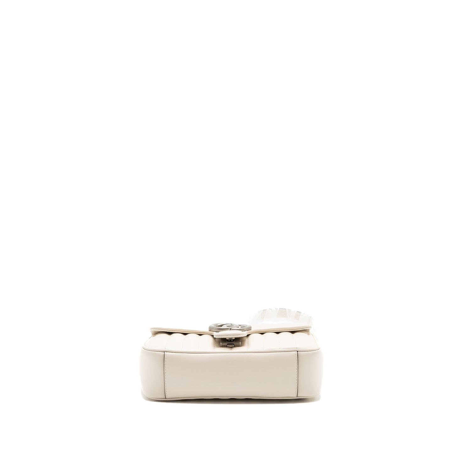 Gucci mini marmont calfskin leather cream