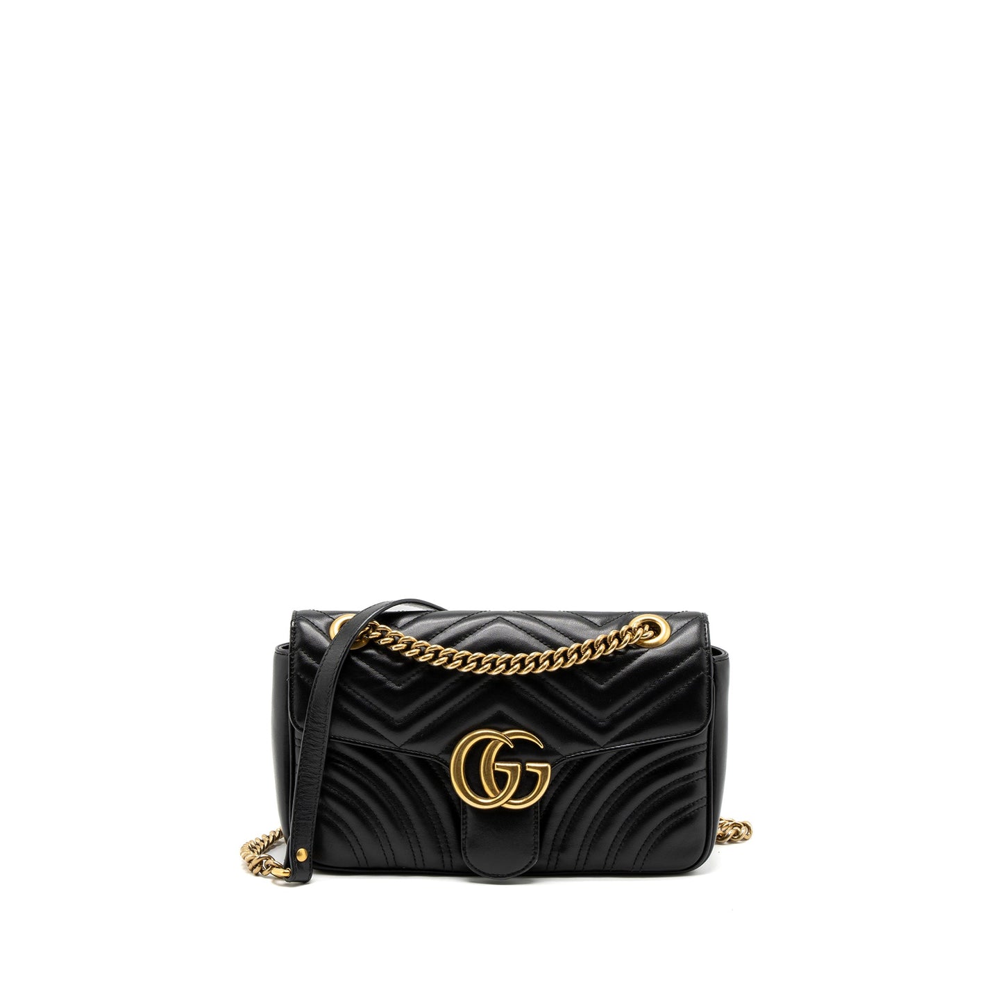 Gucci Small Marmont Purse Calfskin Black