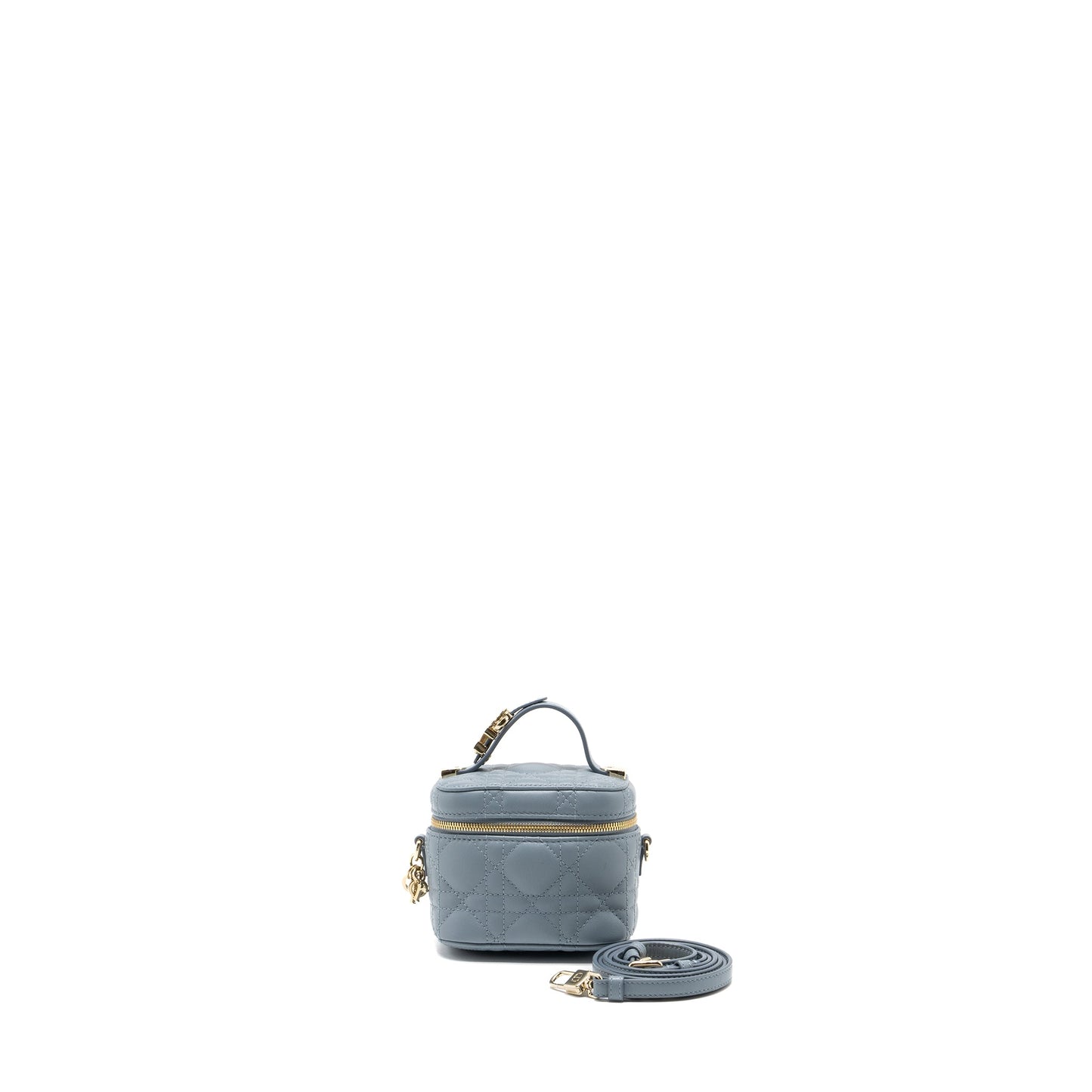 Dior Micro Lady Dior Vanity Case Lambskin Light Grey