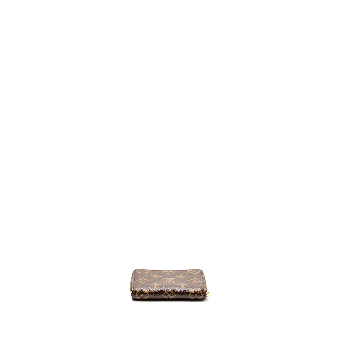 LOUIS VUITTON Zipper Coin Purse Monogram Canvas Brown