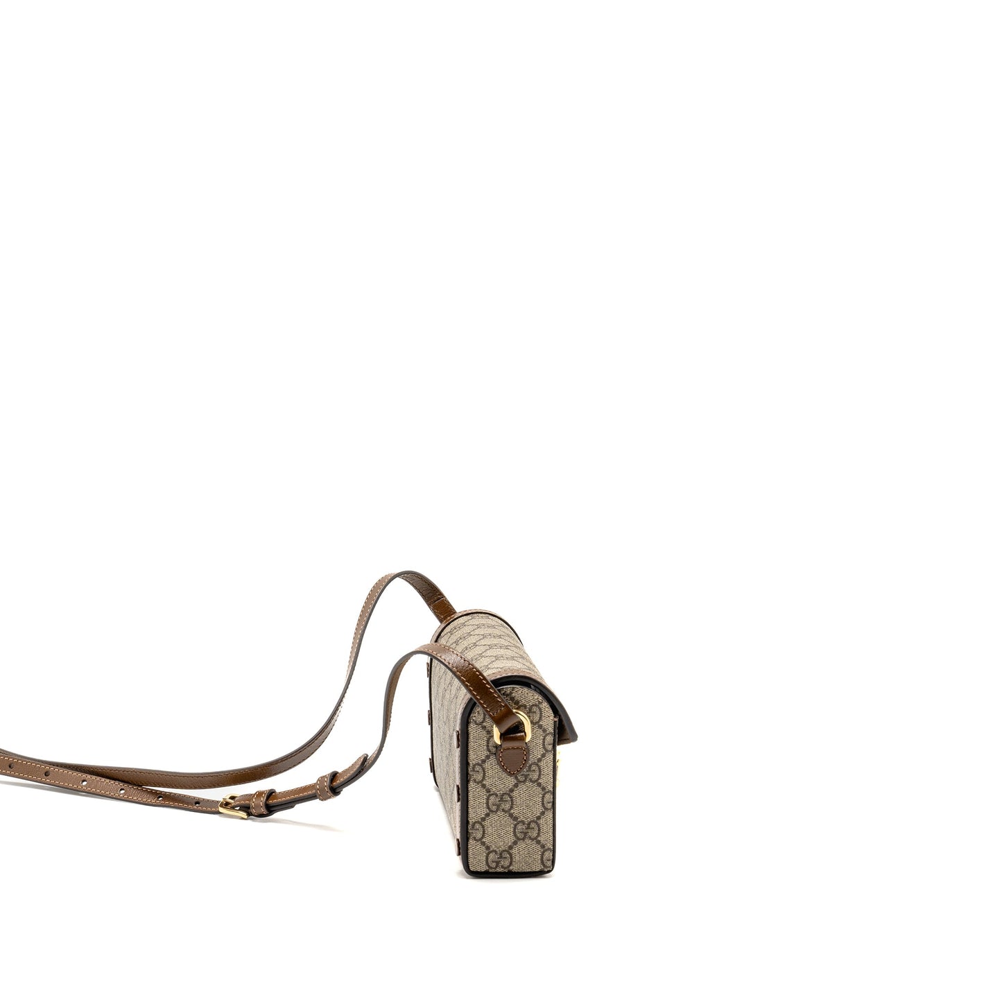 Gucci Horsebit 1955 Mini Purse Supreme Canvas Beige/Dark Brown