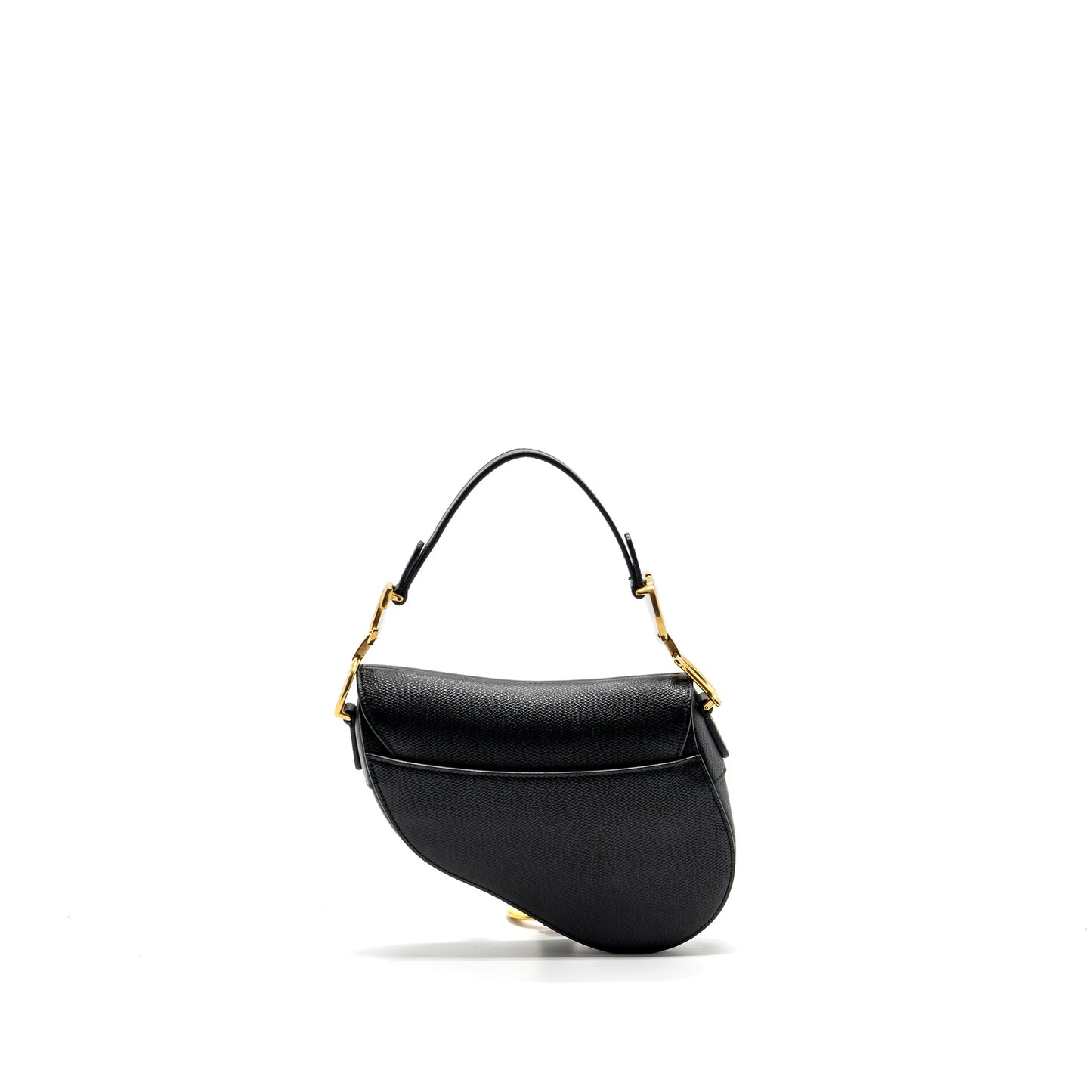 Dior mini saddle Purse grained calfskin black
