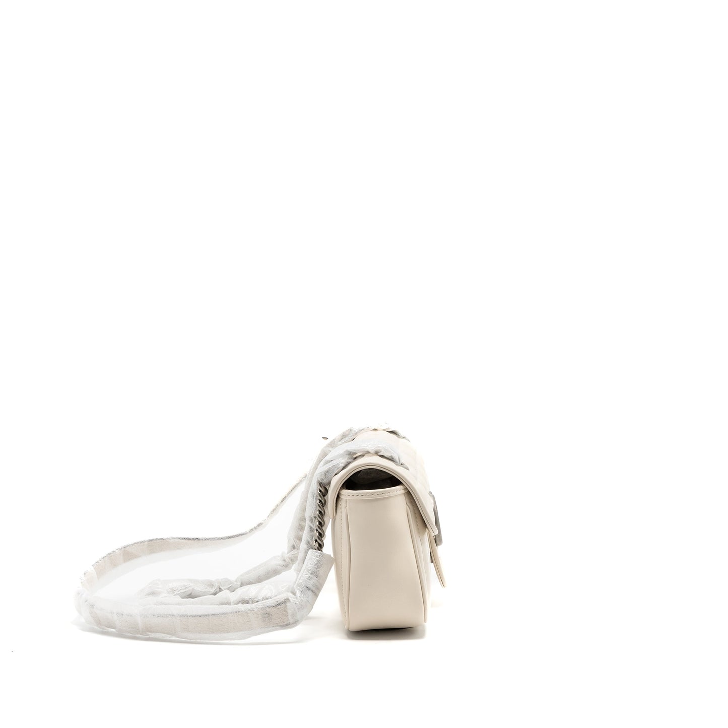 Gucci mini marmont calfskin leather cream
