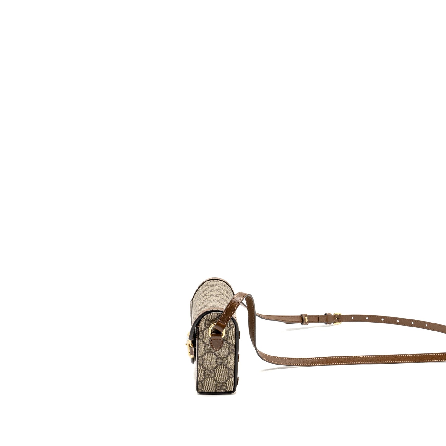 Gucci Horsebit 1955 Mini Purse Supreme Canvas Beige/Dark Brown