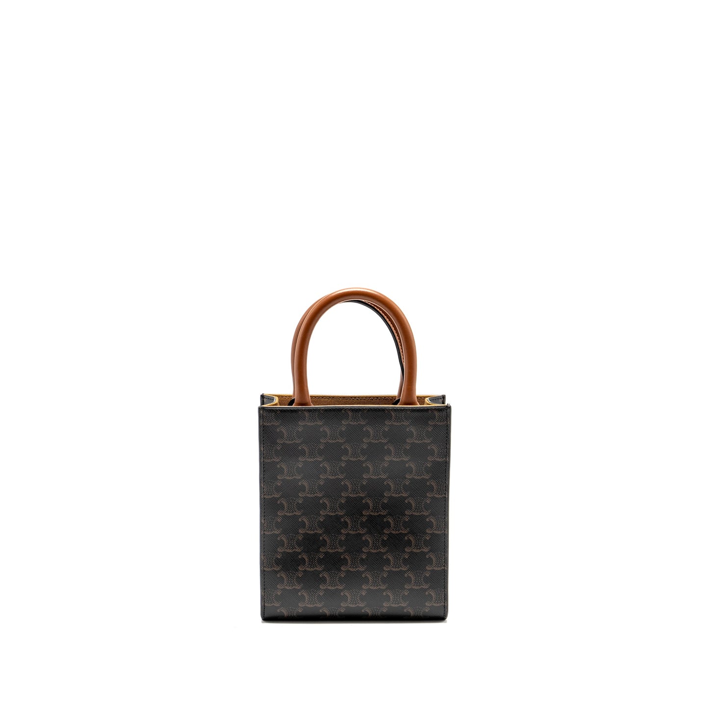 Celine Mini Vertical Cabas Triomphe Canvas Brown / Multicolour