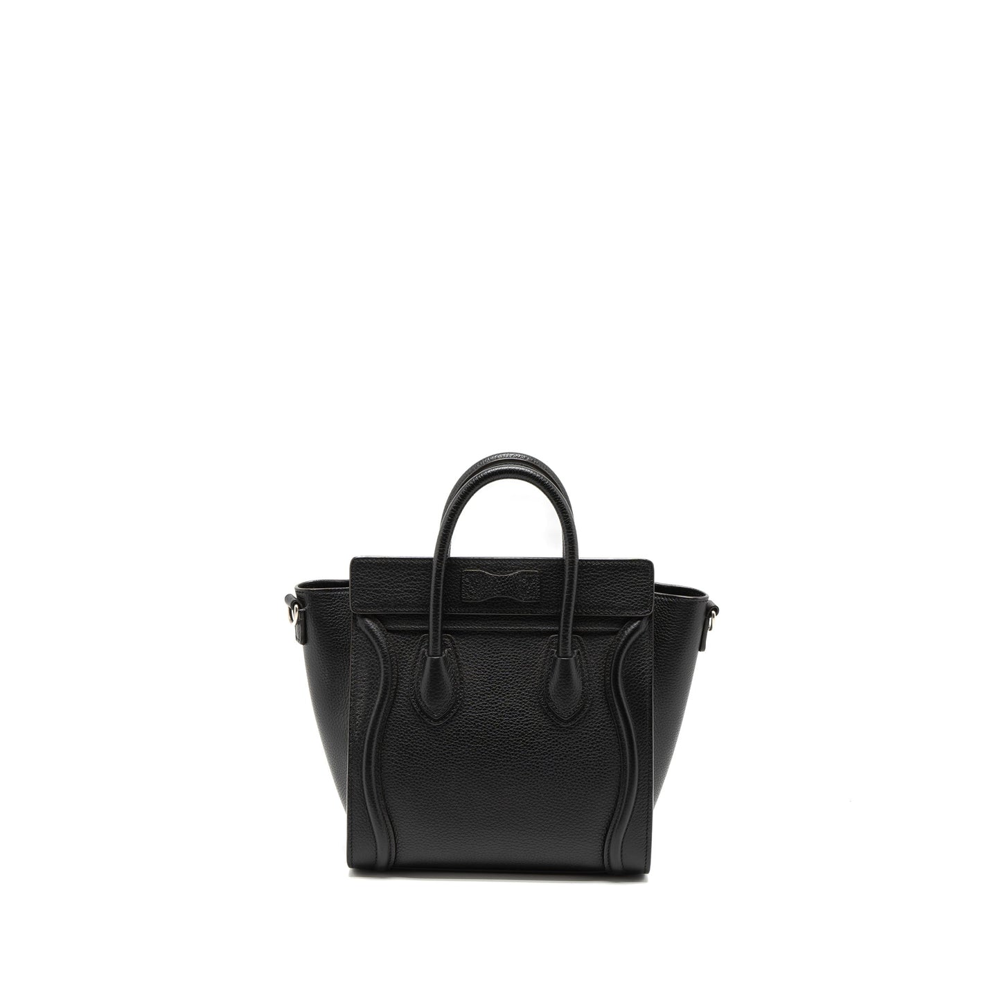 Celine Nano Luggage Purse Calfskin Black