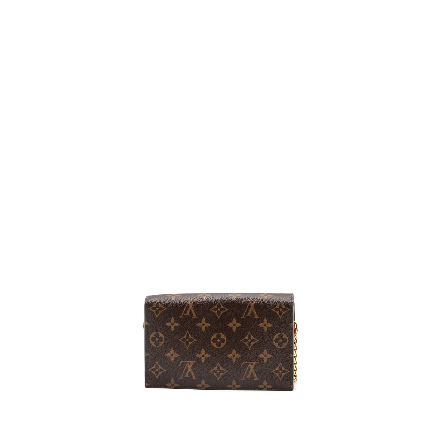 Louis Vuitton Flore chain wallet monogram canvas/ dark red