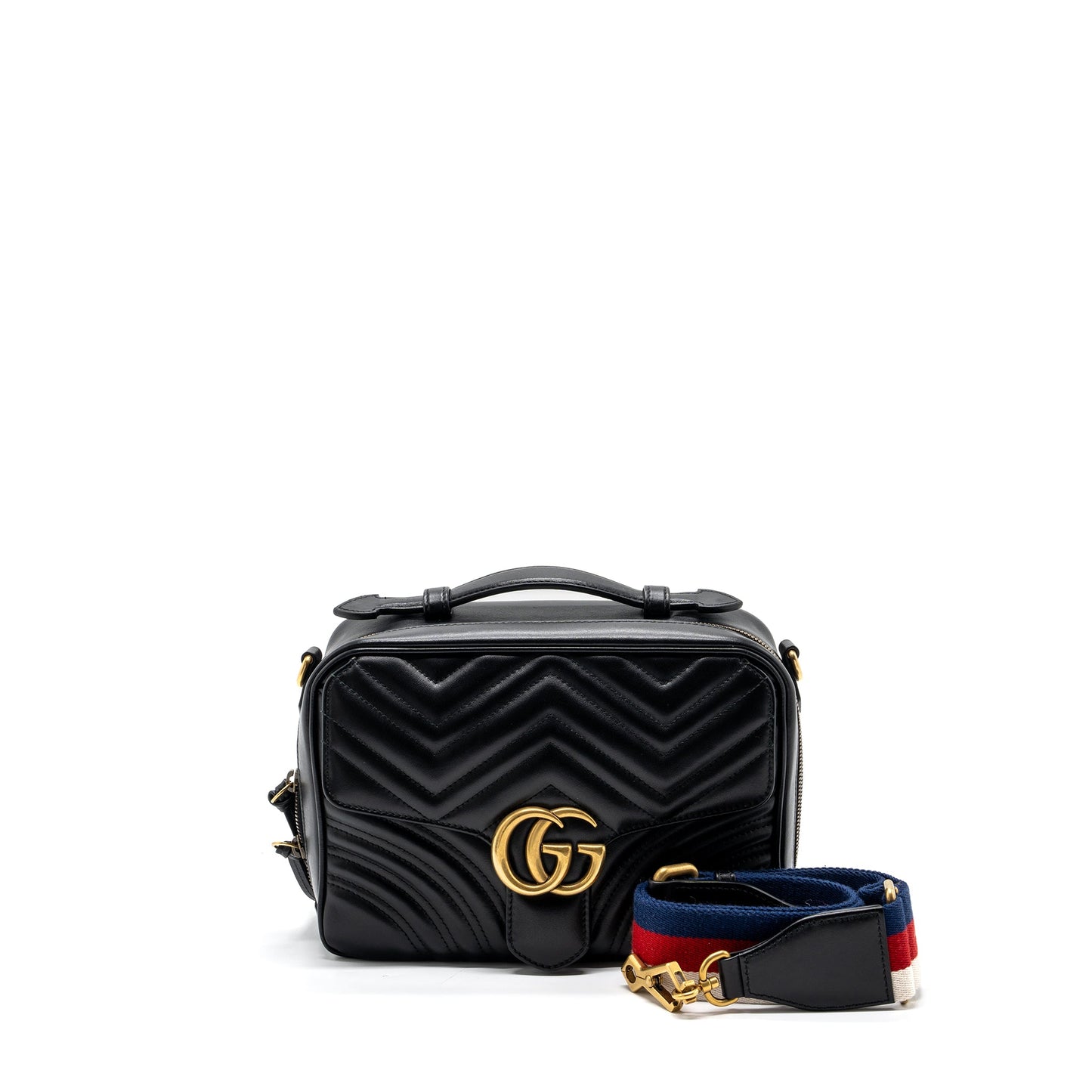 Gucci Marmont Matelasse Mini Purse Calfskin Black