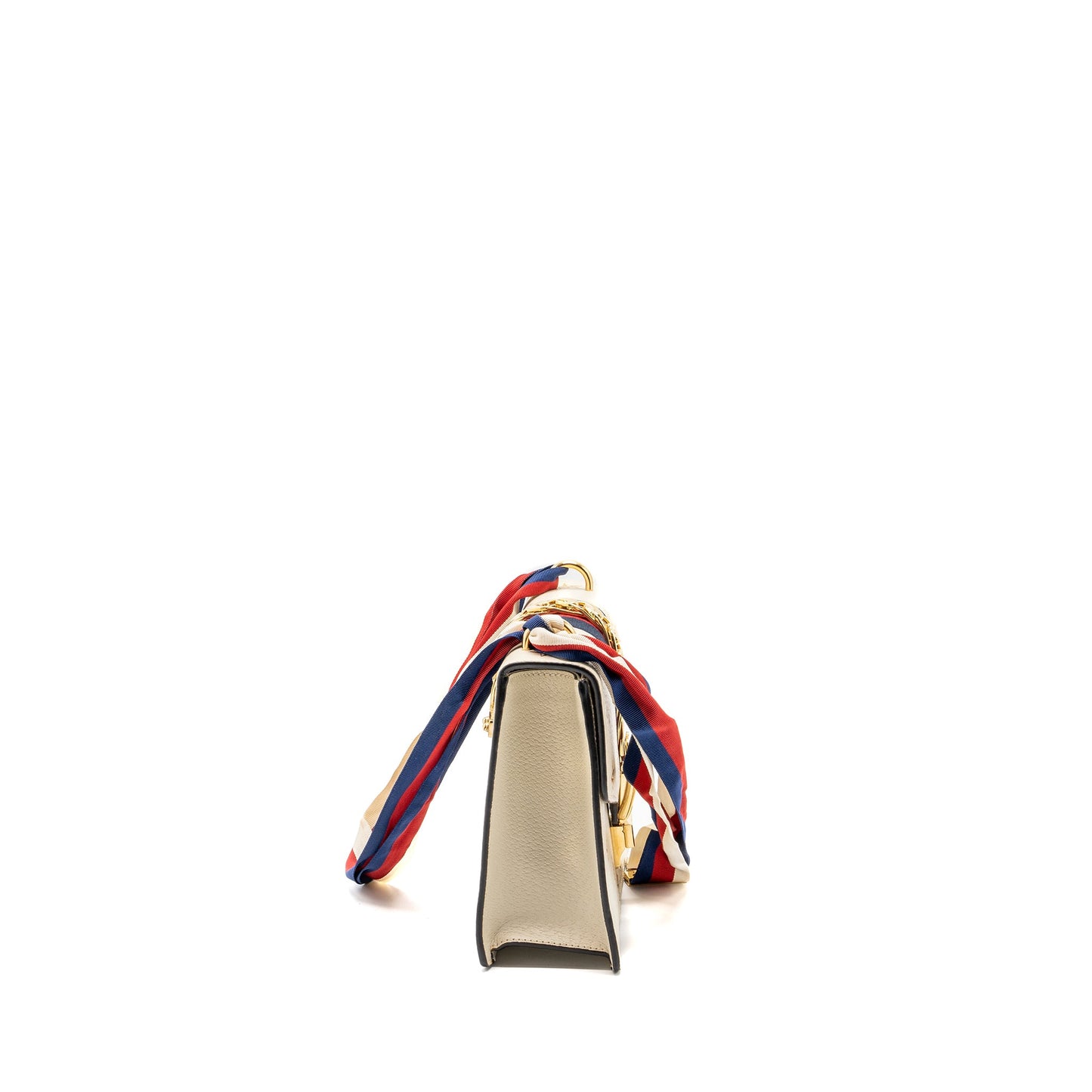 Gucci Small Sylvia Purse Bee and Star Printed Calfskin White