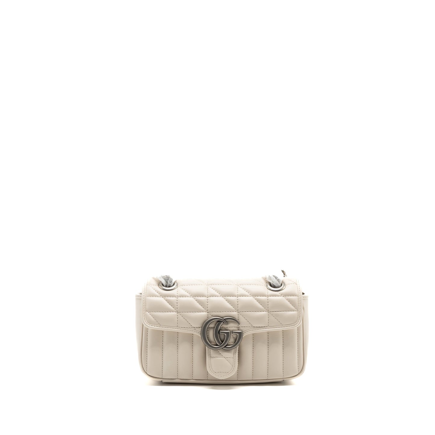 Gucci mini marmont calfskin leather cream