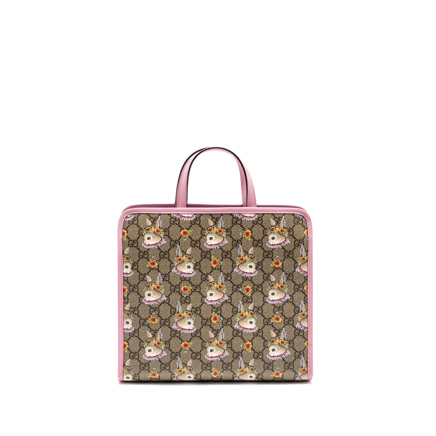 Gucci Childrenâs Yuko Higuchi Tote Purse Supreme Canvas/Leather Pink/Multicolour
