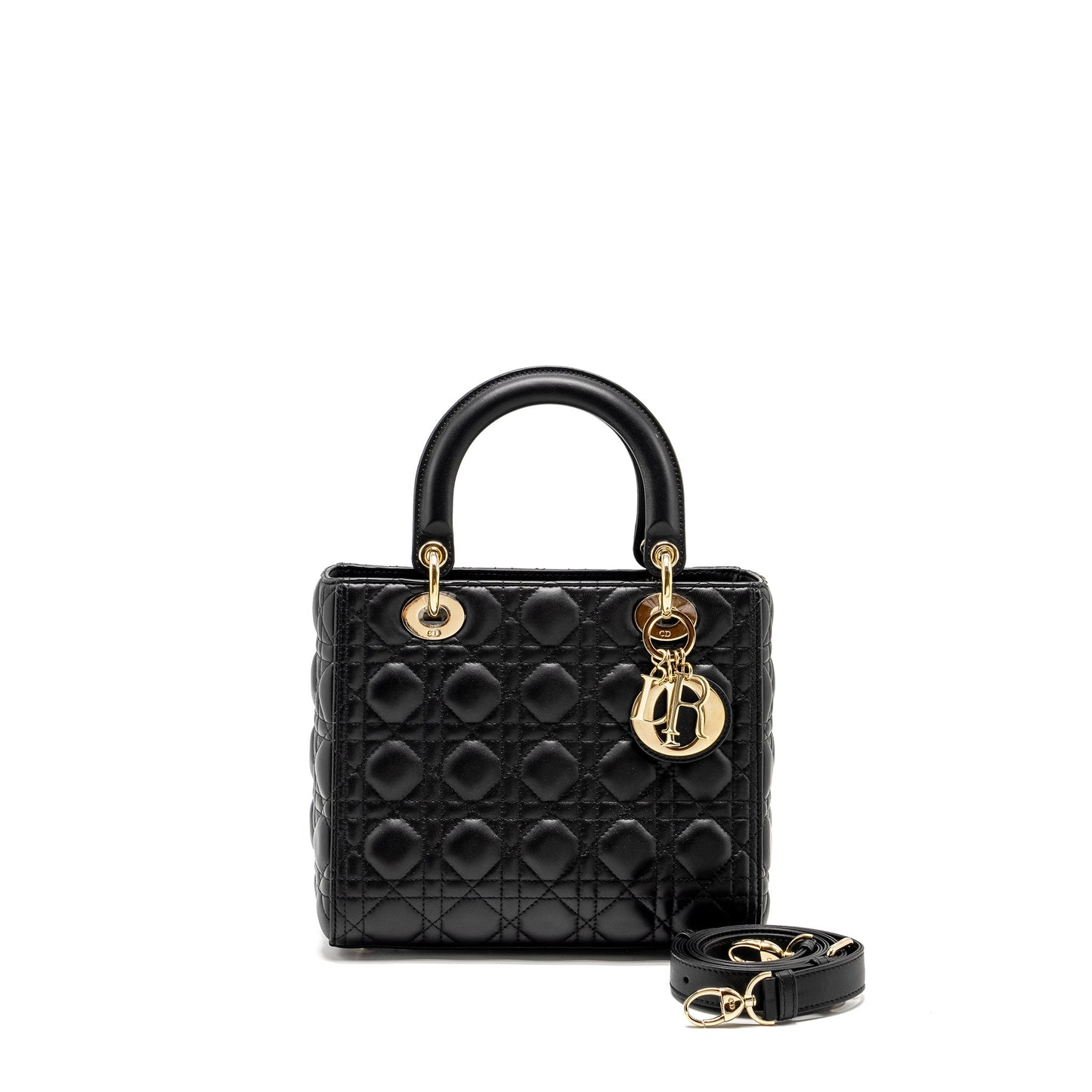 Dior Medium Lady Dior Lambskin Black