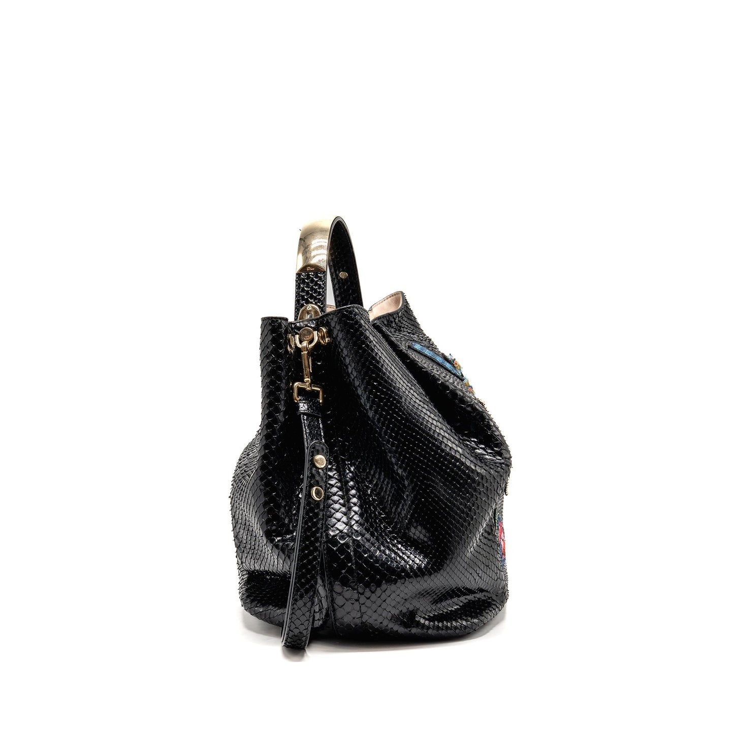 Dior Diorific tote Purse Python leather black