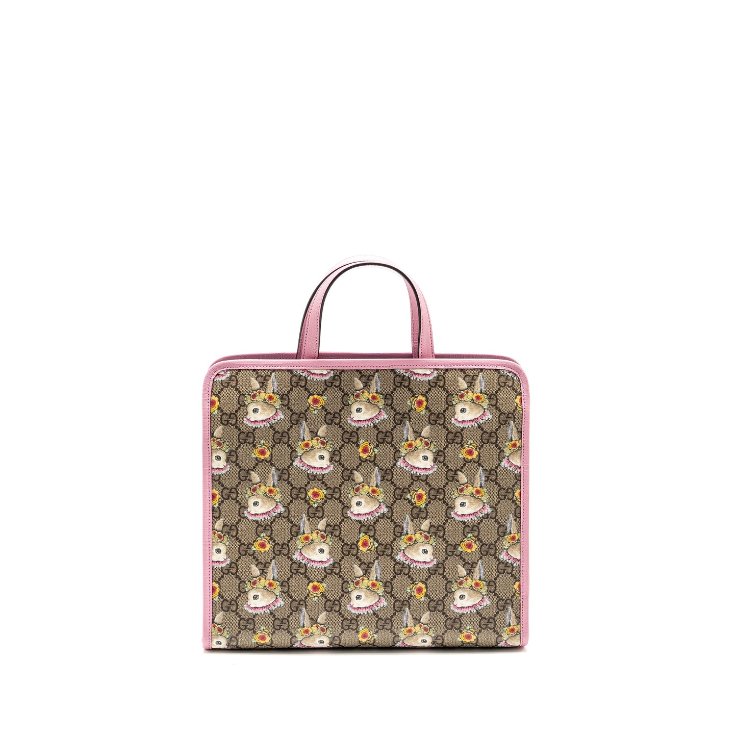 Gucci Childrenâs Yuko Higuchi Tote Purse Supreme Canvas/Leather Pink/Multicolour