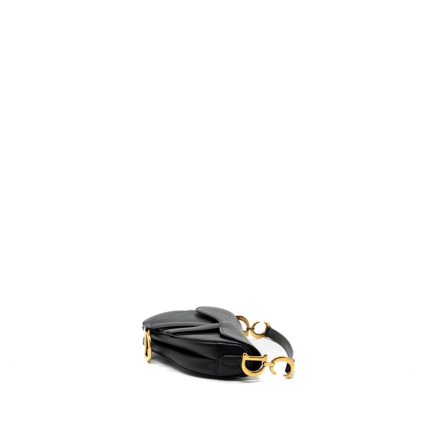 Dior mini saddle Purse grained calfskin black