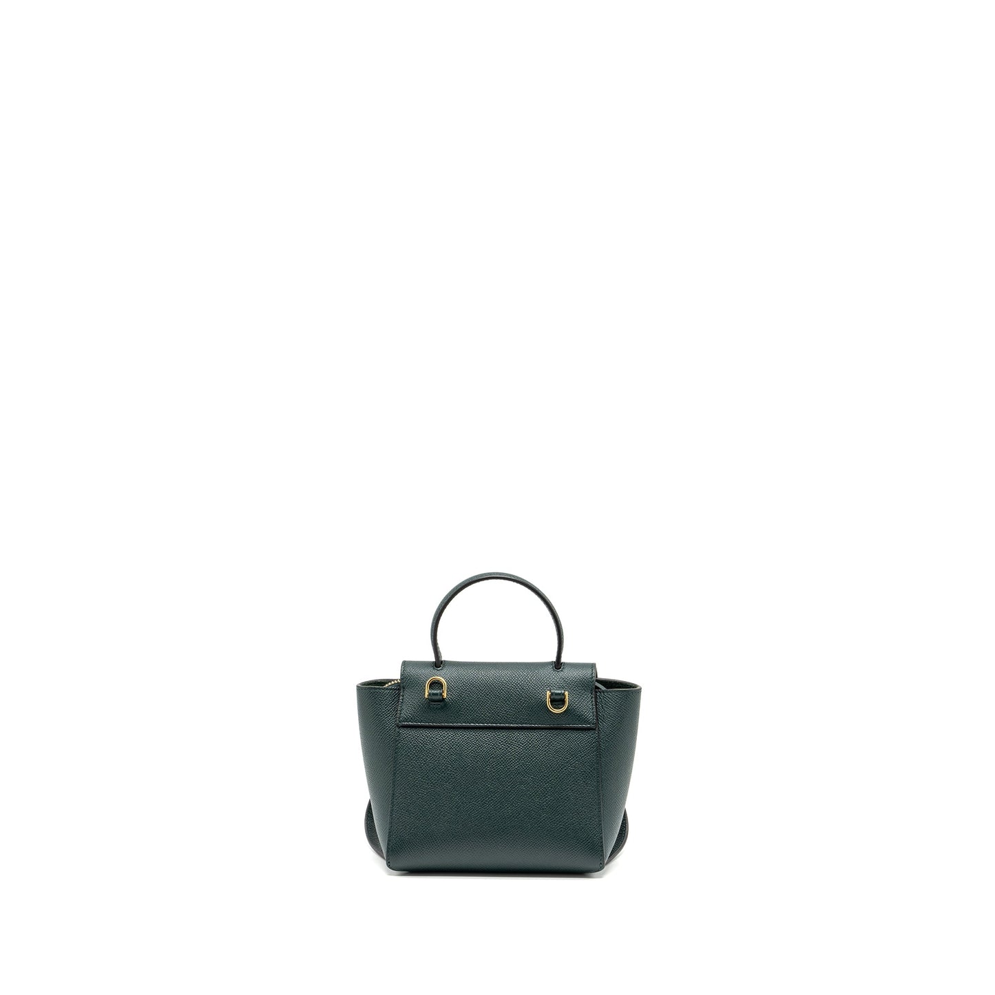 Celine Pico Belt Purse Grained Calfskin Dark Green